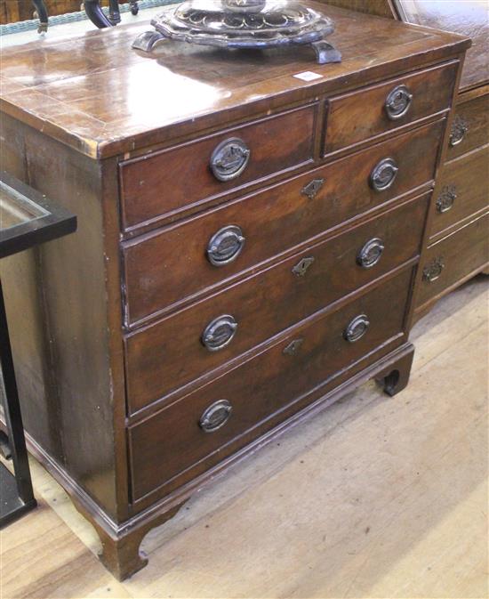 Georgian mahogany chest of drawers(-)